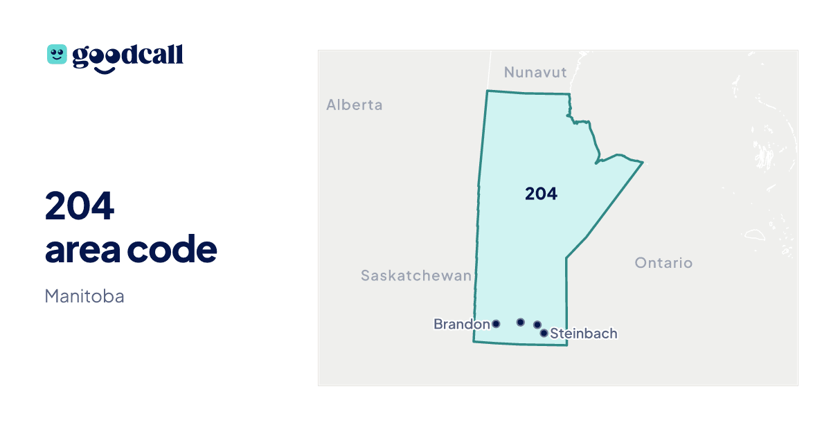 204 area code: Manitoba