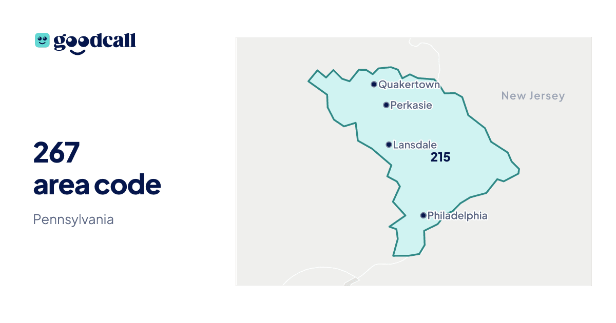 267 area code: Pennsylvania