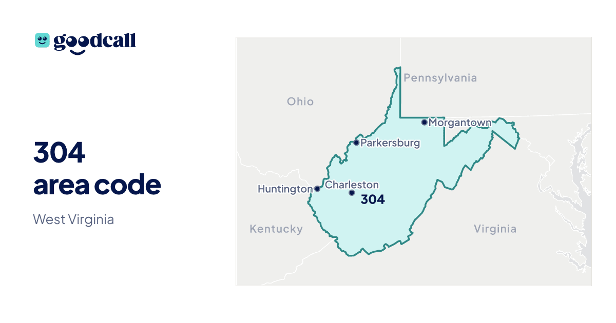 304 area code: West Virginia