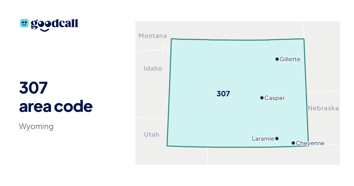 307 area code: Wyoming