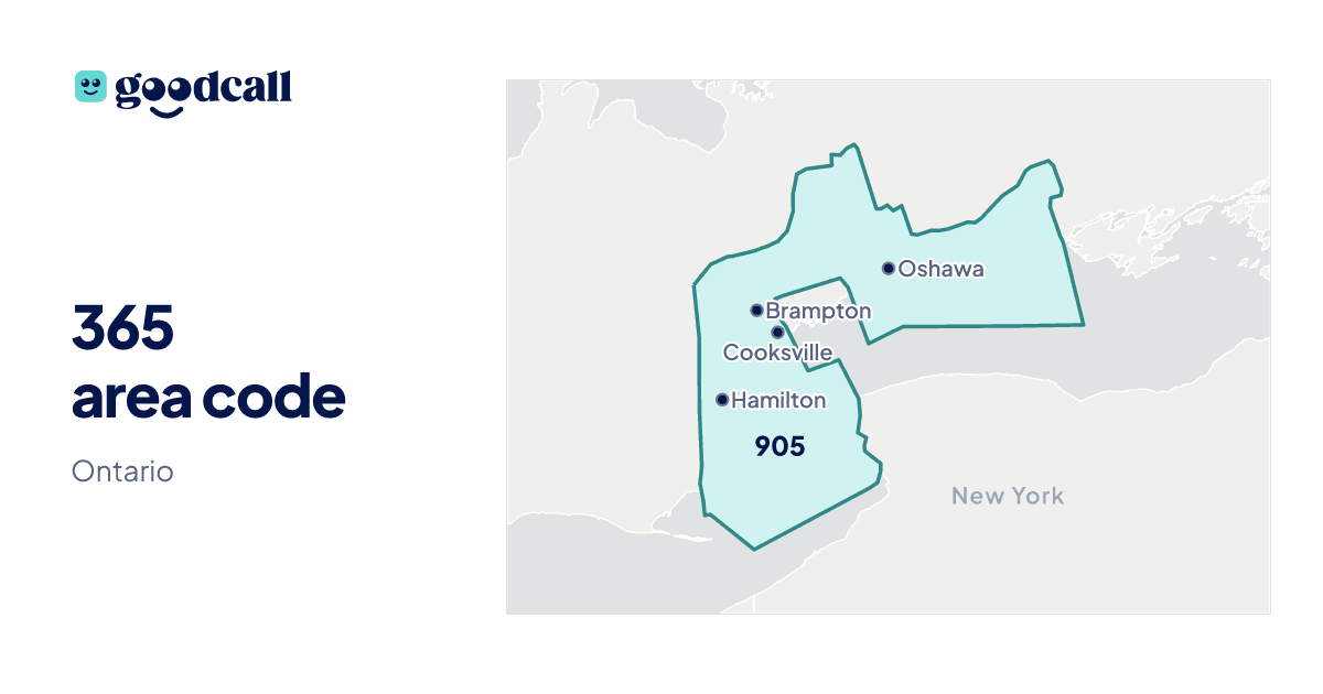 365 area code: Ontario