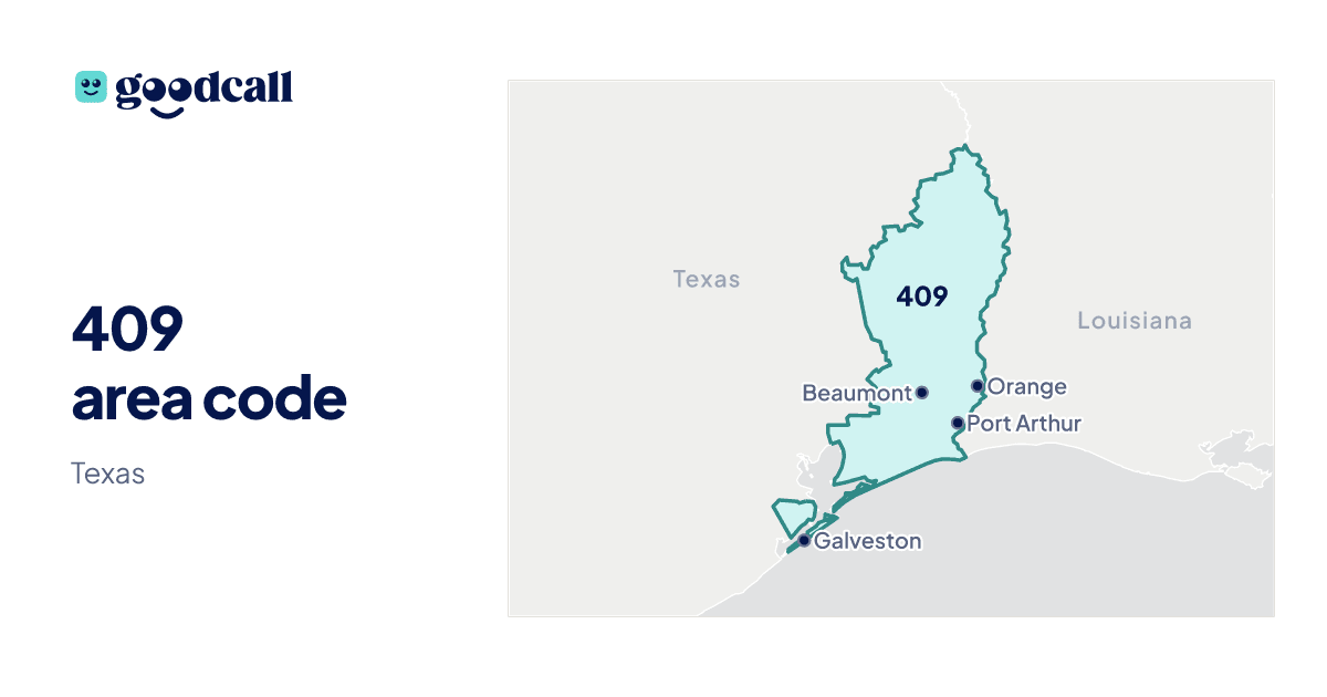 409 area code: Texas