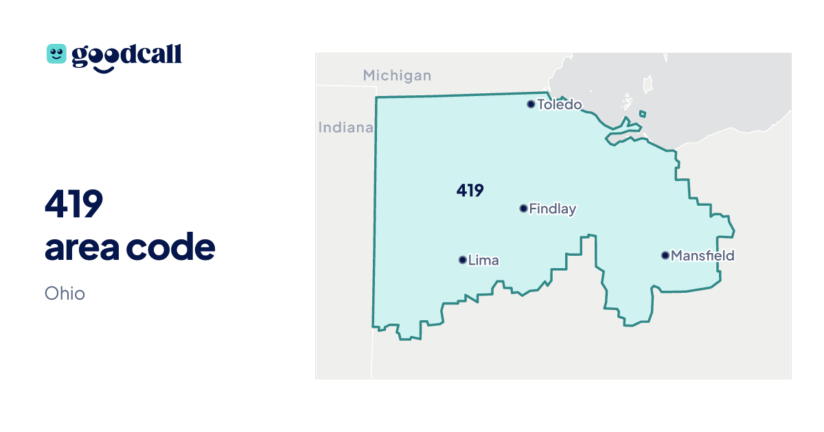 419 area code: Ohio