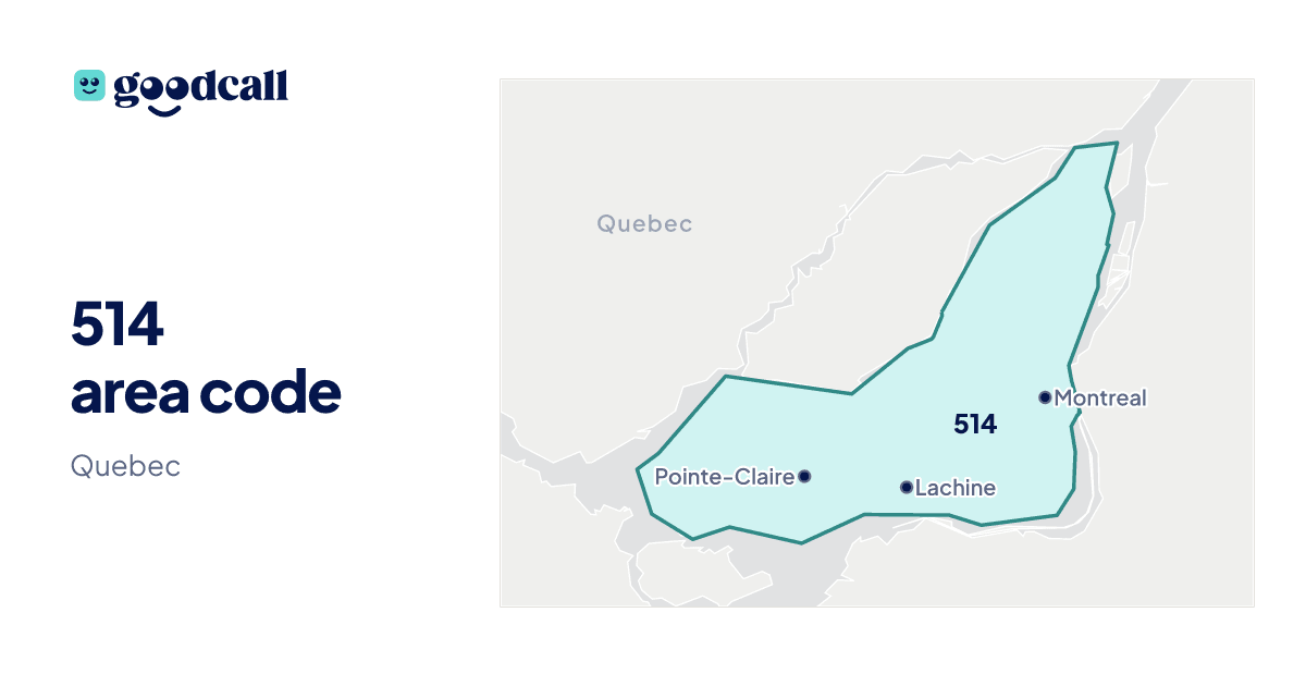514 area code: Quebec