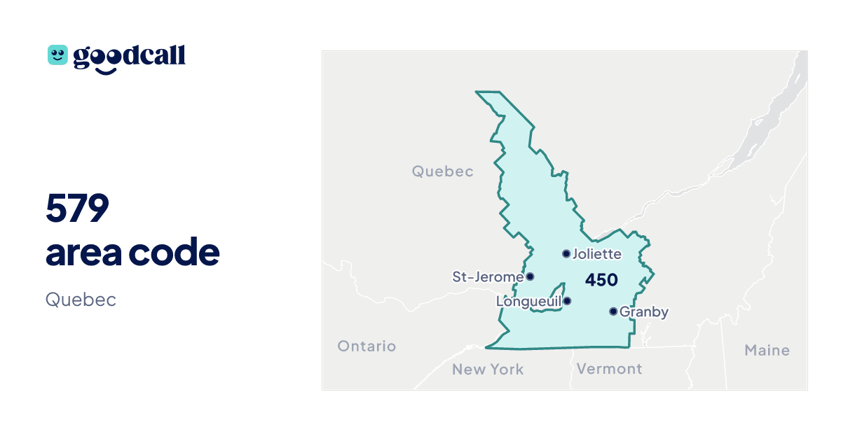 579 area code: Quebec