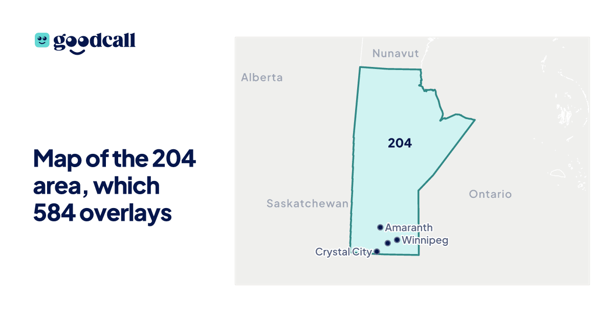 Map of the 204 area, which 584 overlays