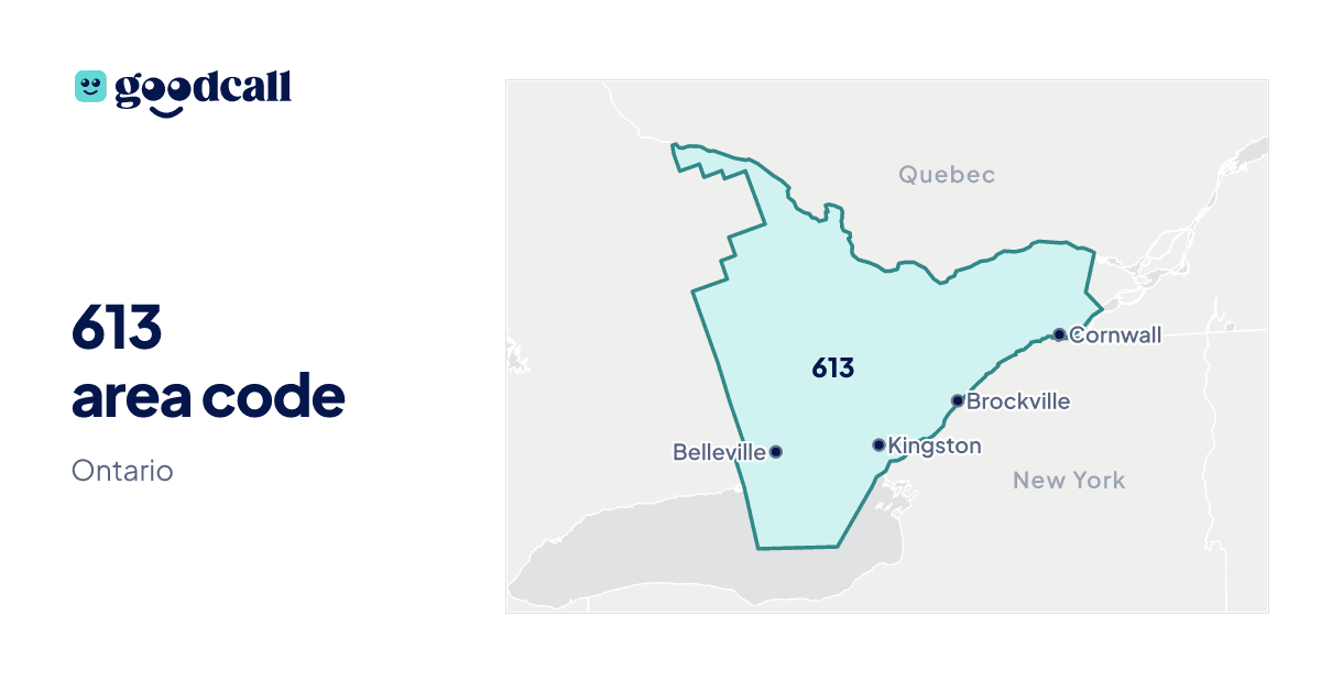 613 area code: Ontario