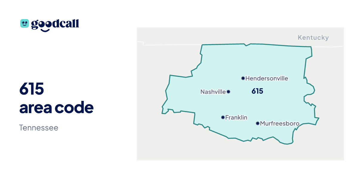 615 area code: Tennessee