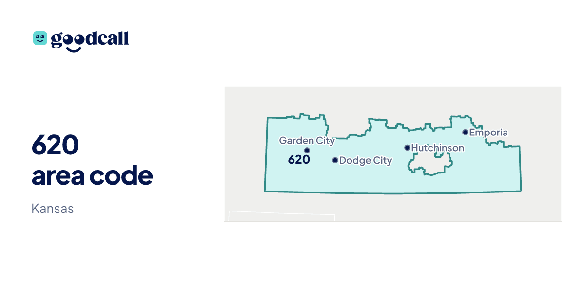 620 area code: Kansas