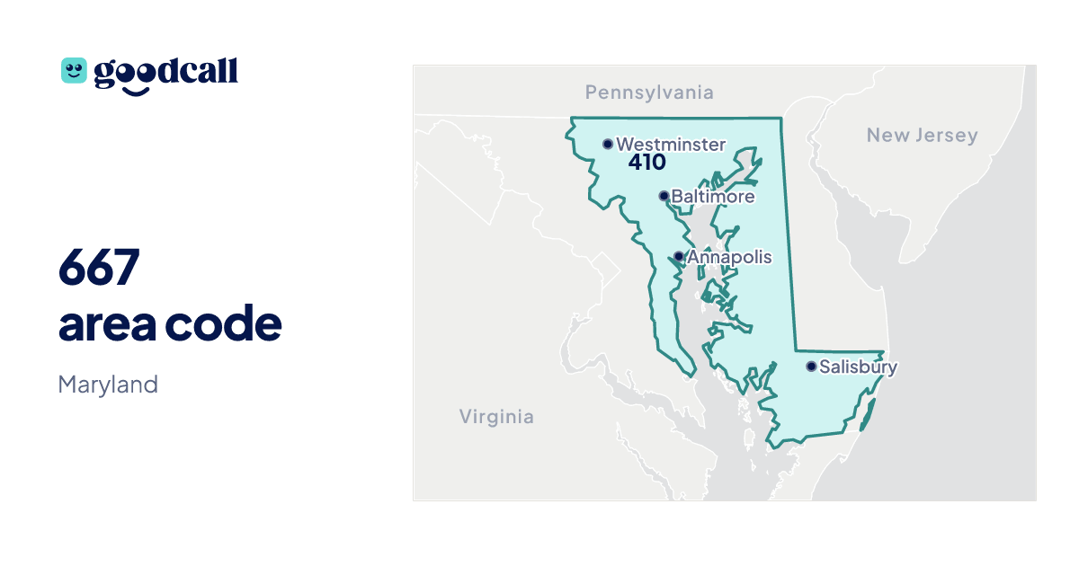 667 area code: Maryland