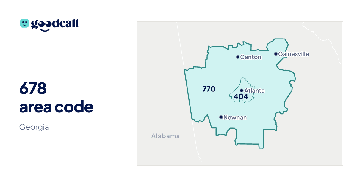 678 area code: Georgia