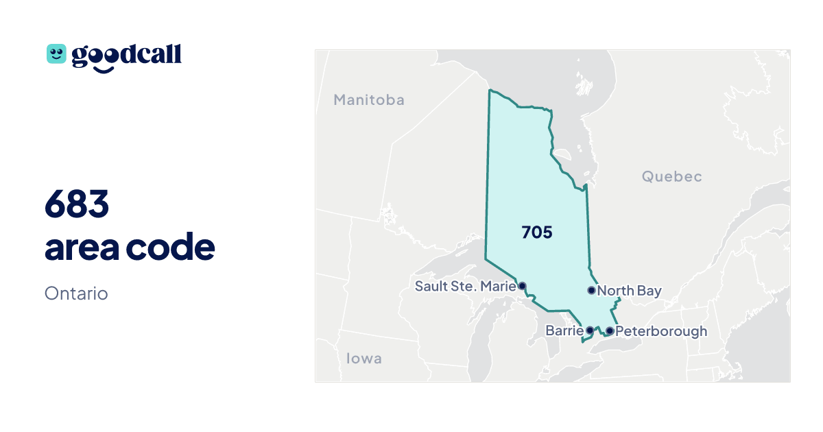 683 area code: Ontario
