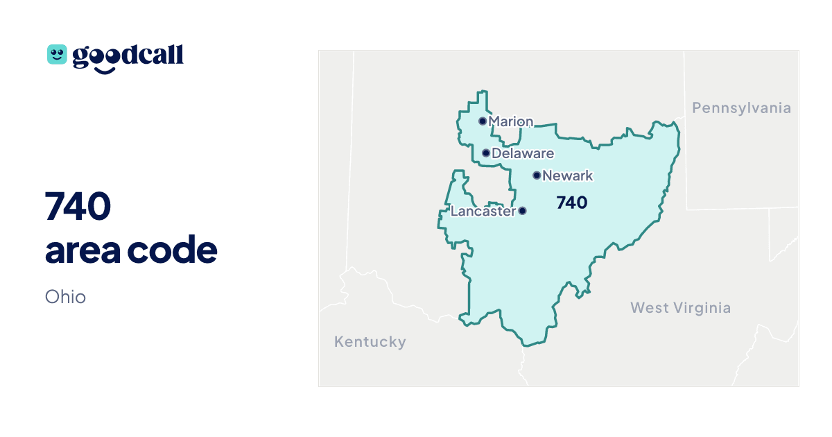 740 area code: Ohio