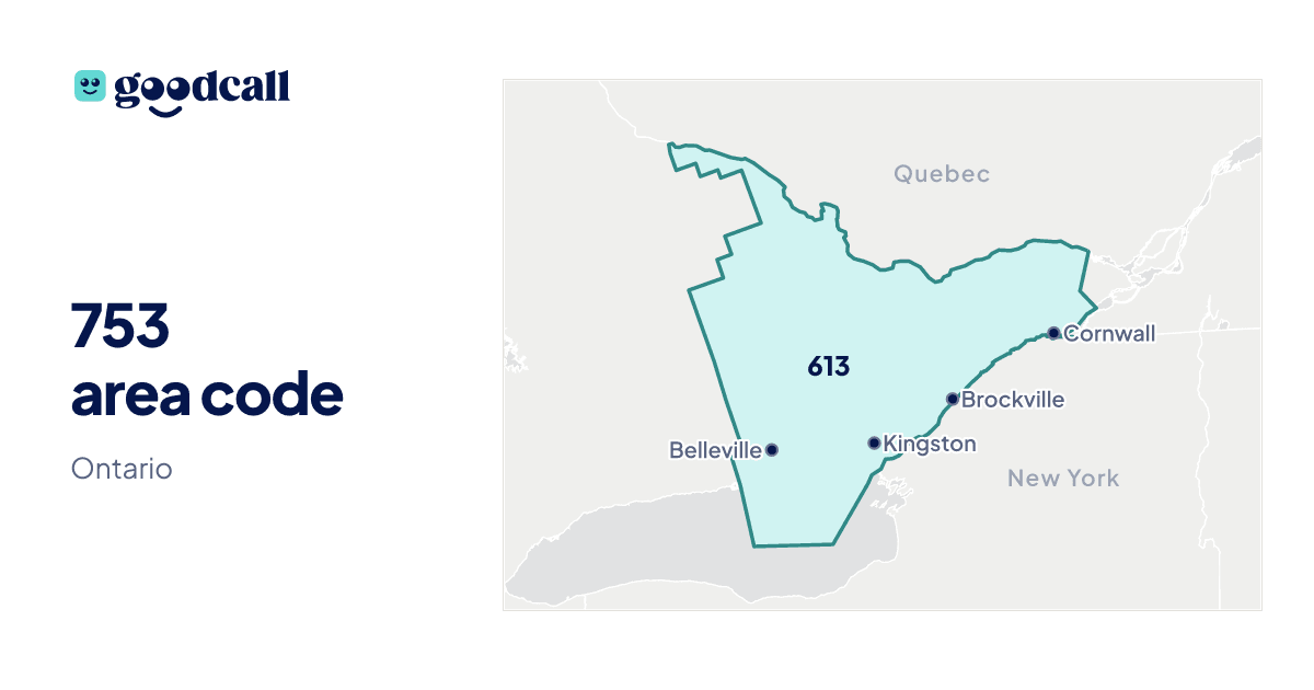 753 area code: Ontario
