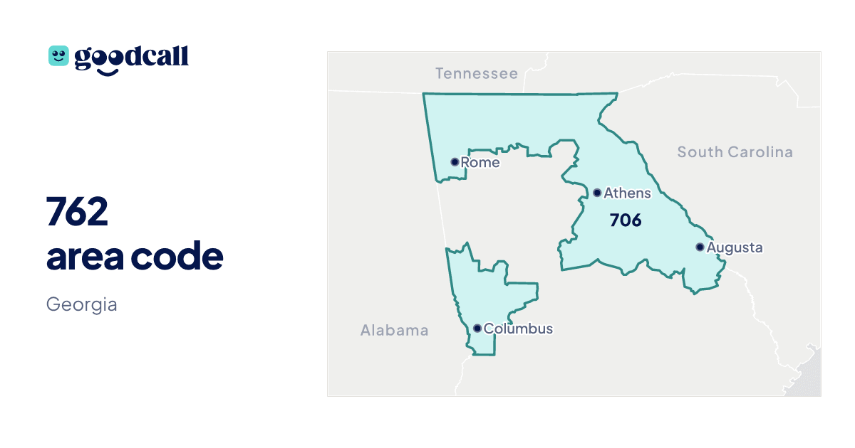 762 area code: Georgia
