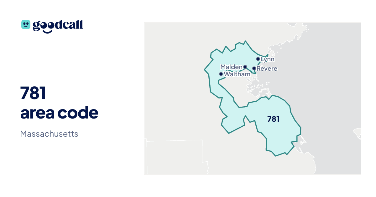781 area code: Massachusetts