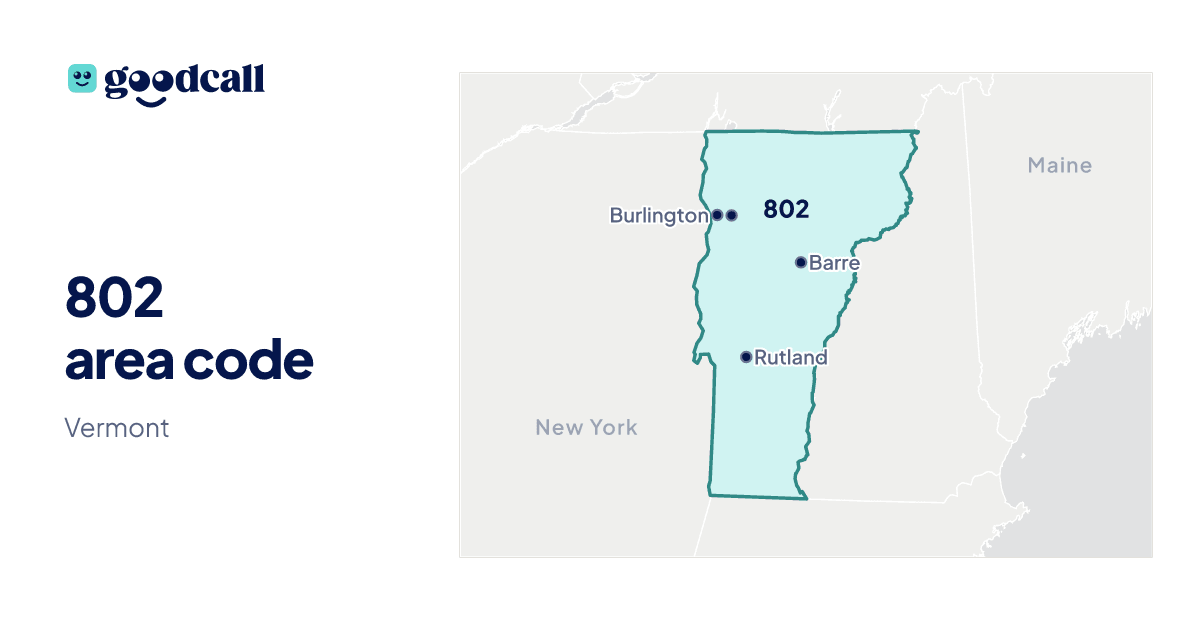 802 area code: Vermont