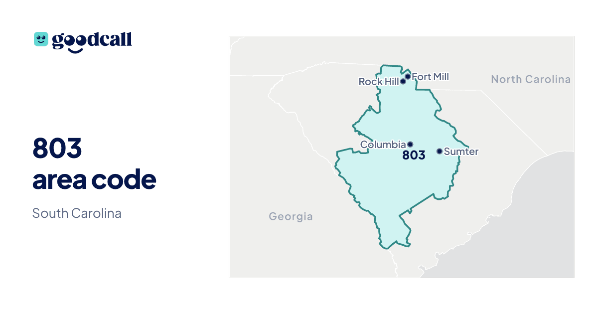 803 area code: South Carolina