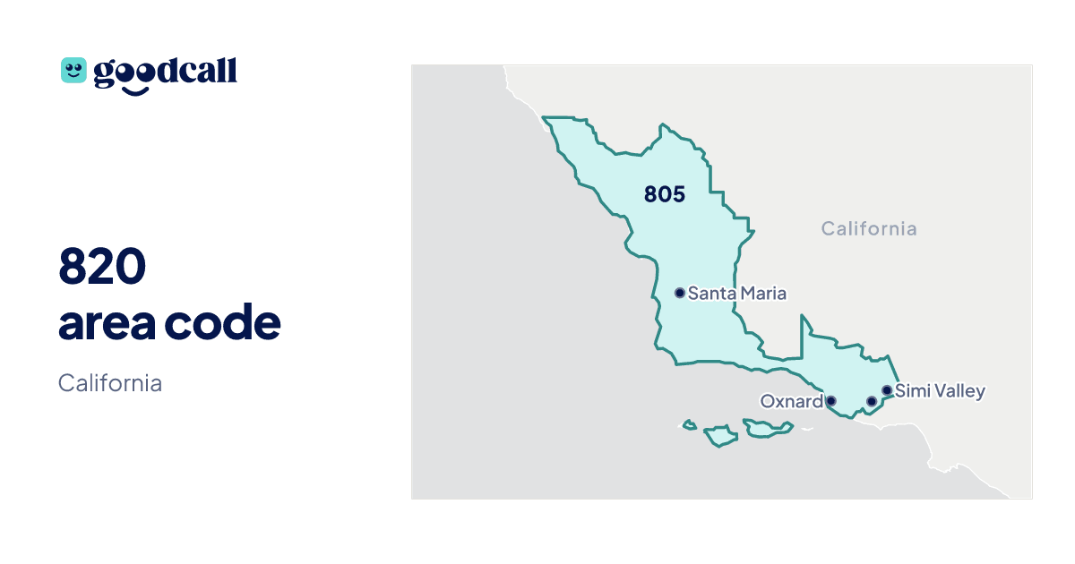 820 area code: California