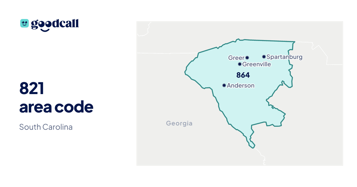 821 area code: South Carolina