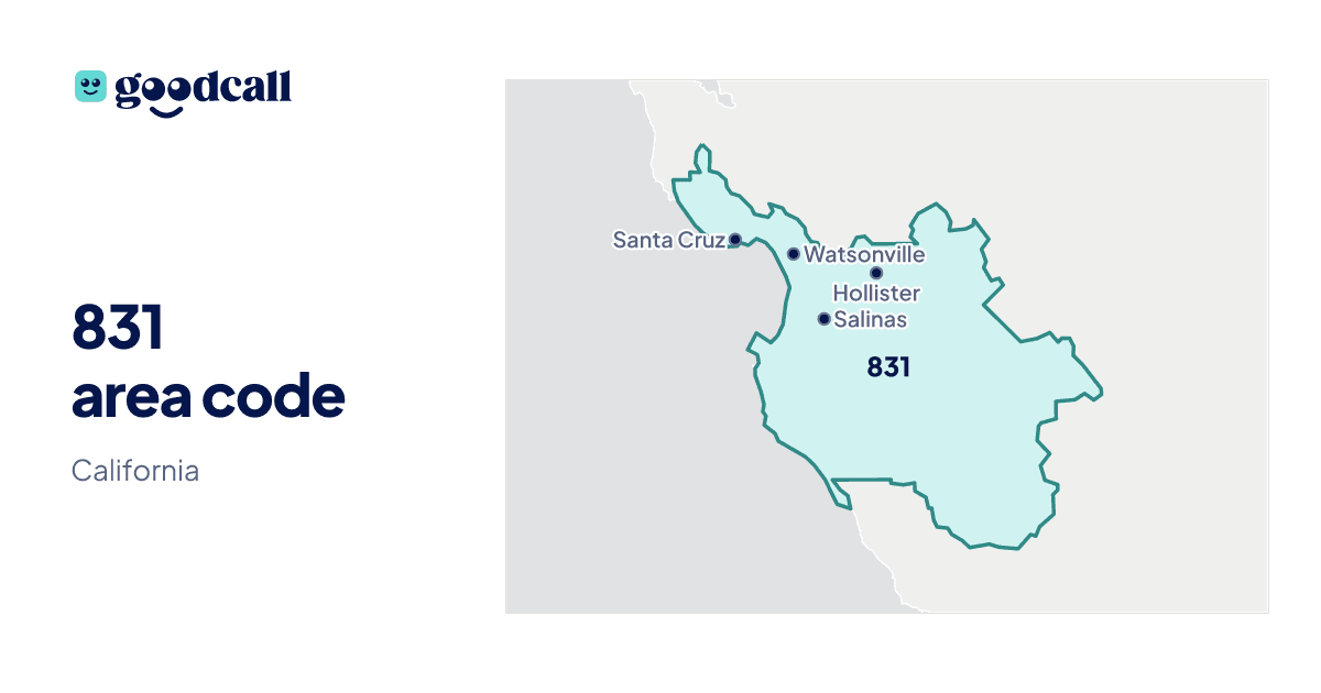 831 area code: California