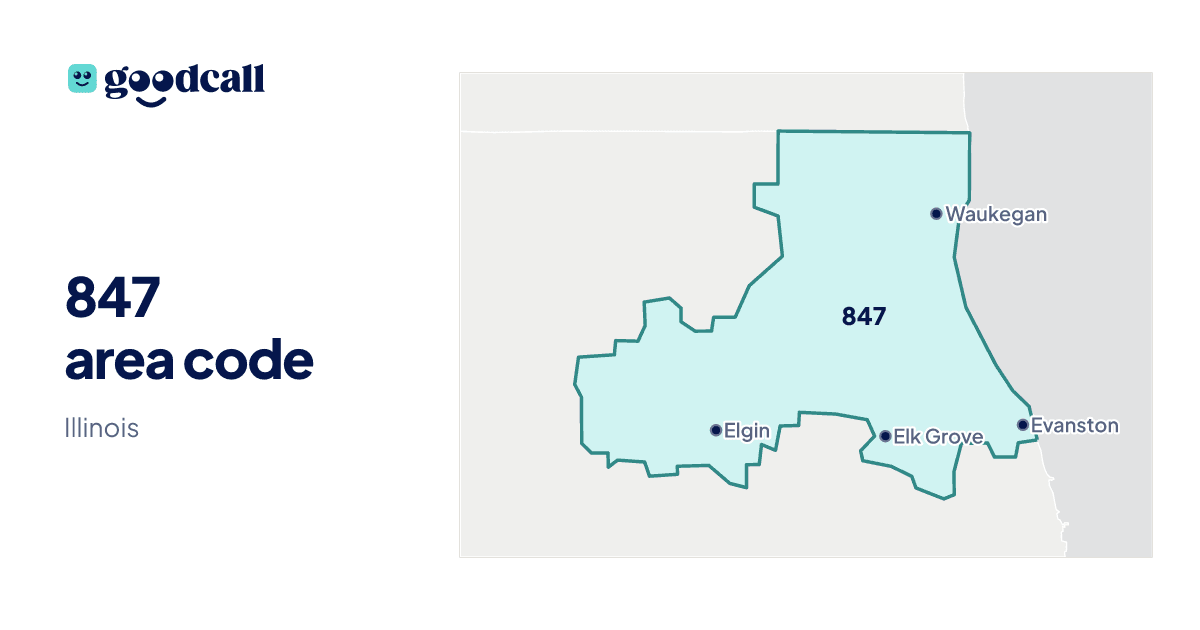 847 area code: Illinois