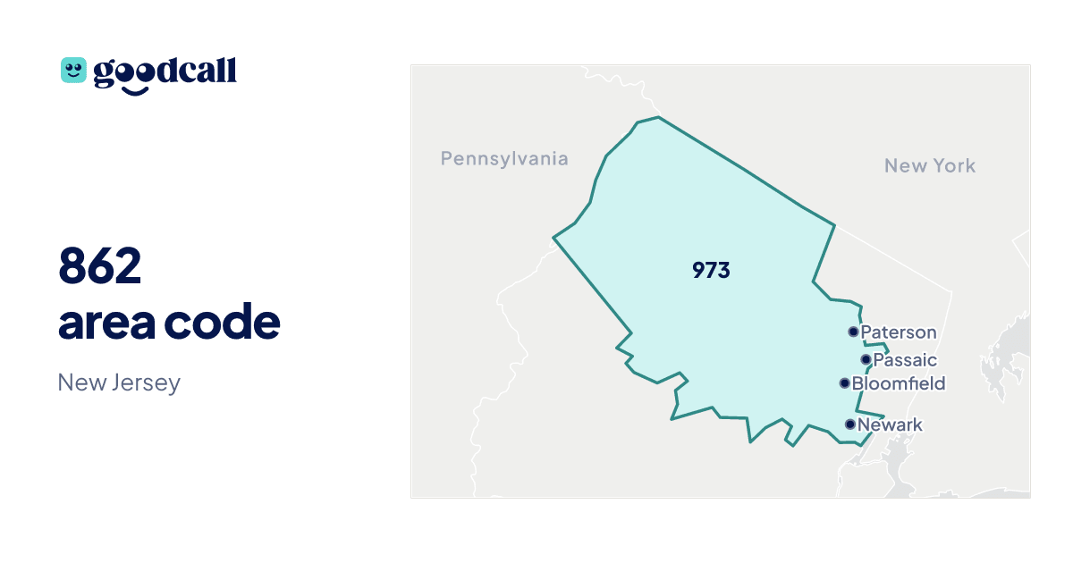862 area code: New Jersey