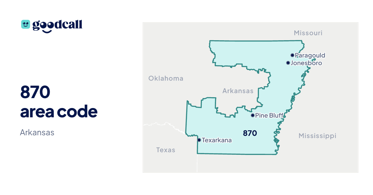 870 area code: Arkansas