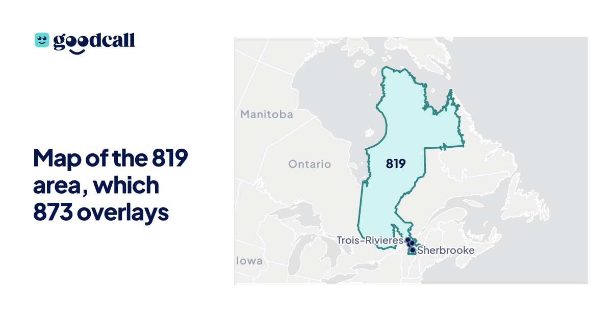 Map of the 819 area, which 873 overlays