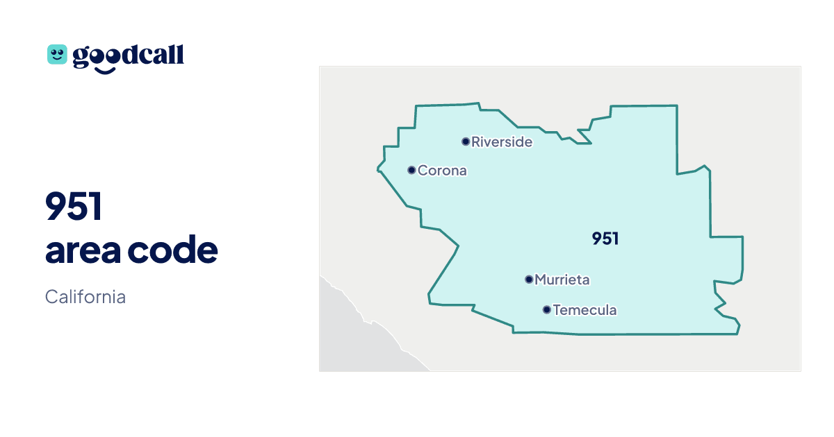 951 area code: California